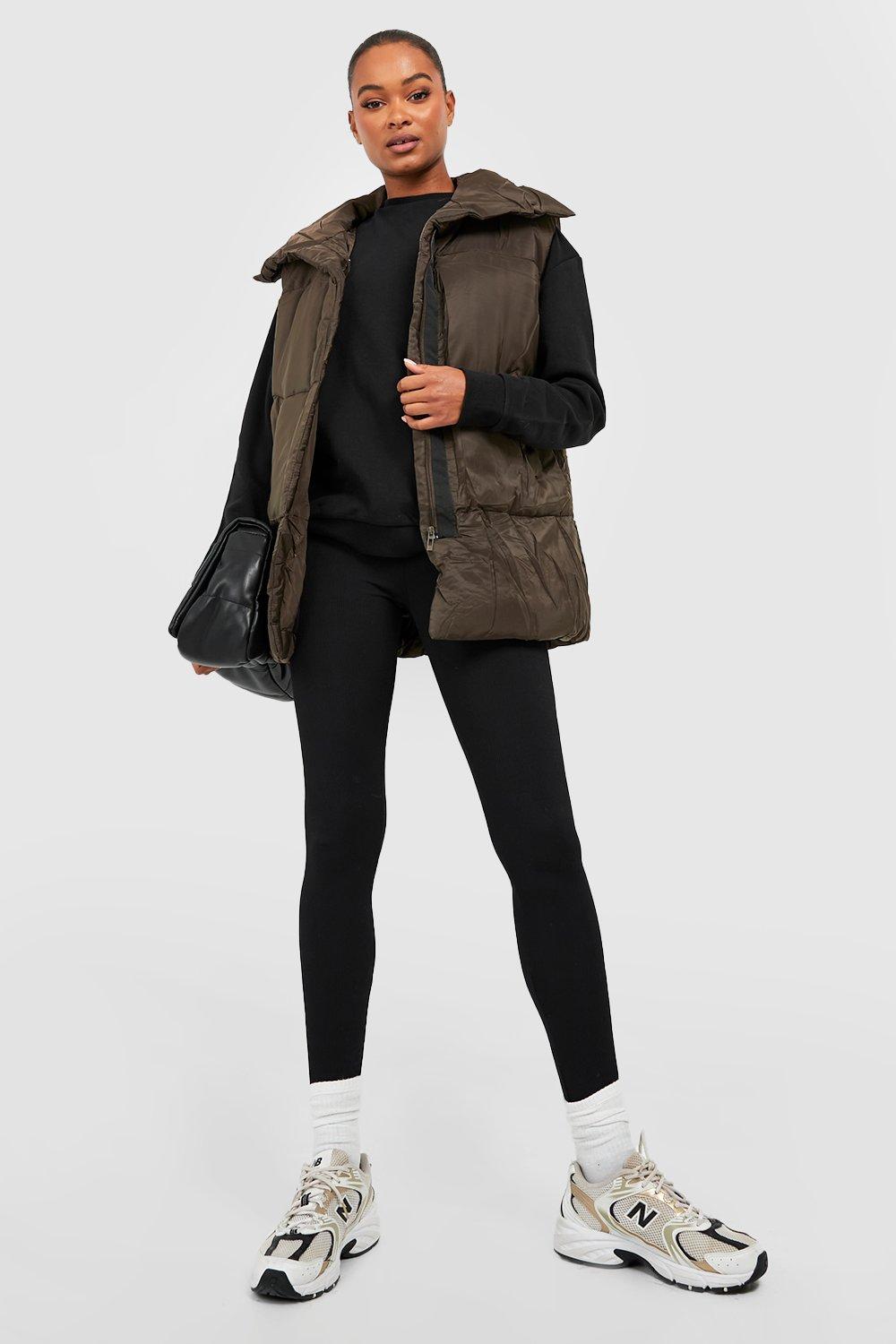 Boohoo - Legging Côtelé - Noir front view