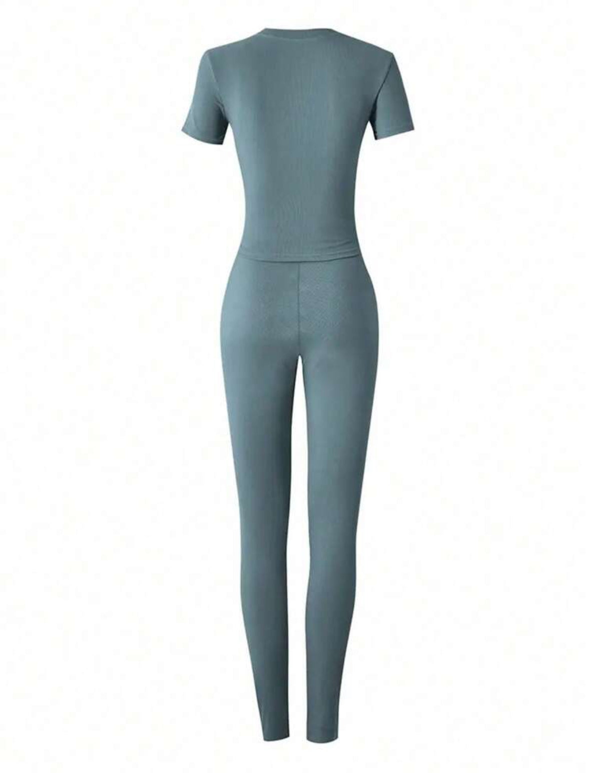 Shein- Inawly T-shirt et legging Unicolore