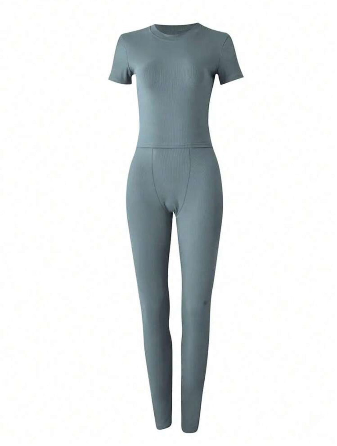 Shein- Inawly T-shirt et legging Unicolore