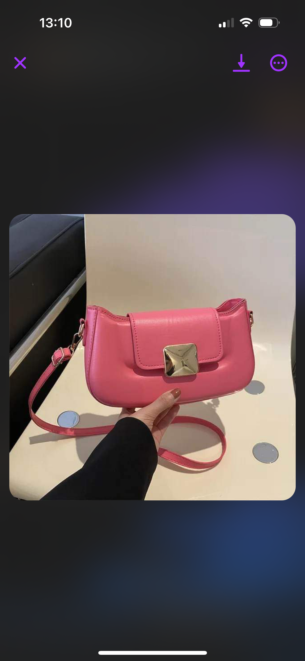 Mini sac baguette minimaliste rose