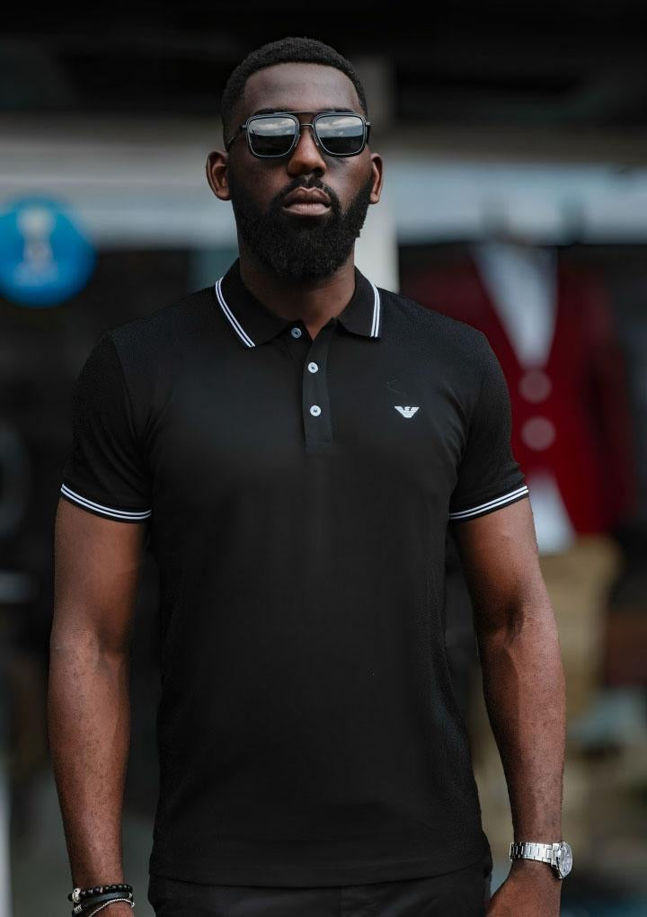 Polo Homme Logo Aigle – Noir