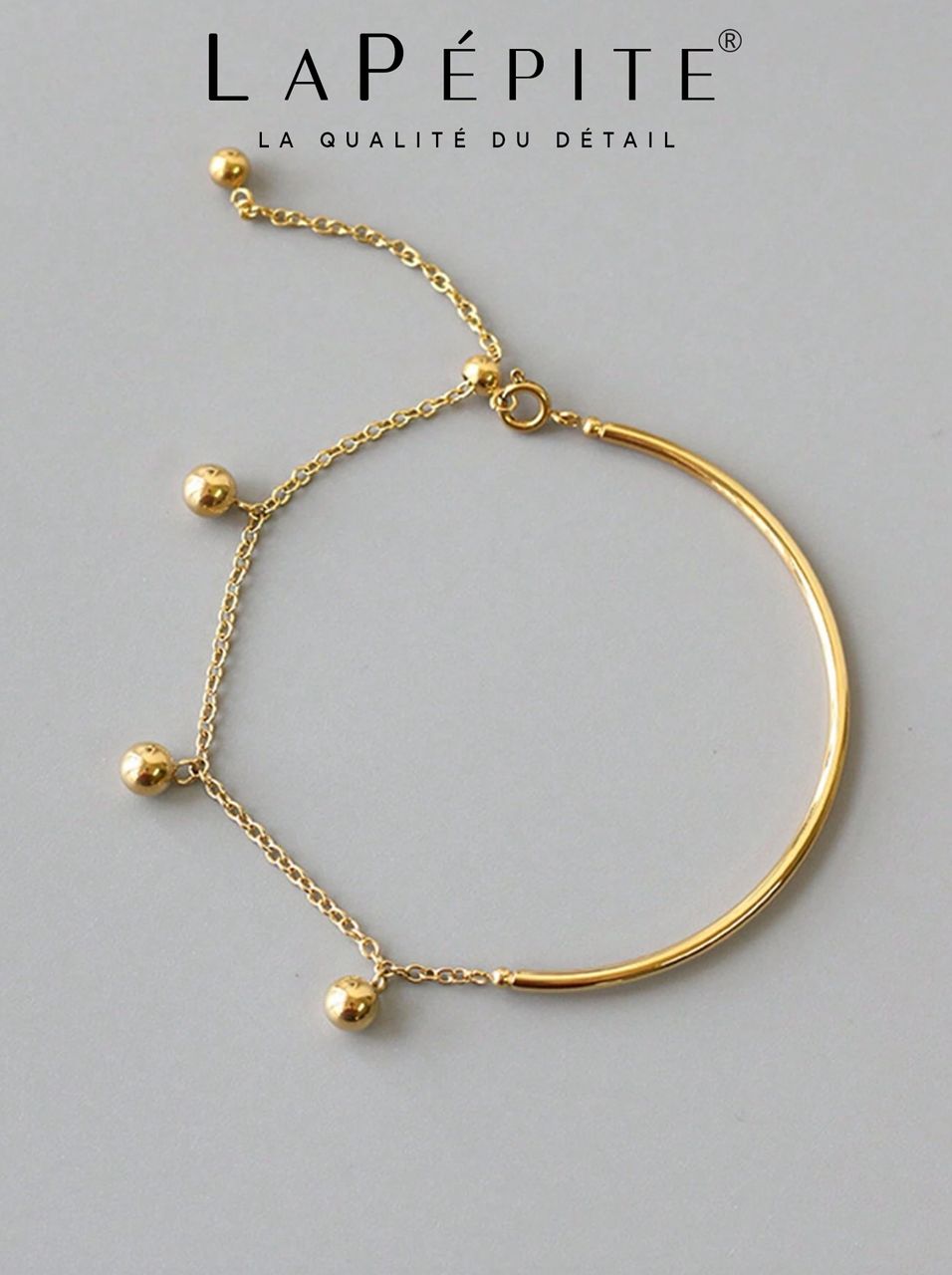 Bracelet Jonc Perles Or 18K – La Pépépite