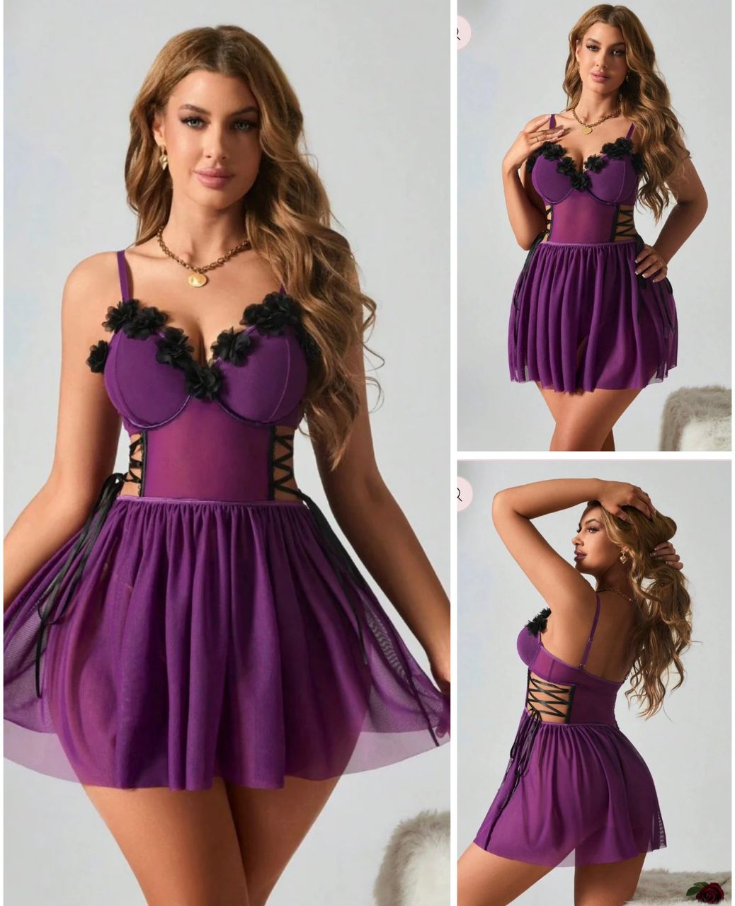 Babydoll violet gothique