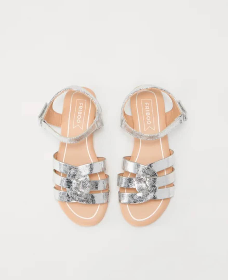 Sandales argentées pour fille