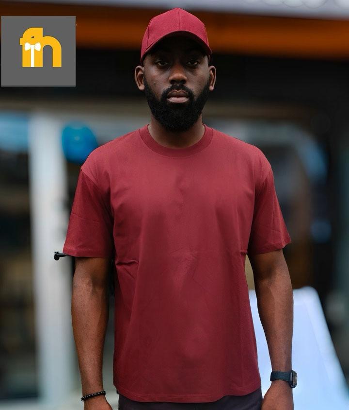 T-shirt Homme Basique – Bordeaux