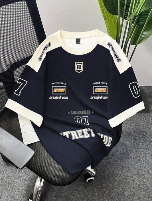Shein-T-shirt de course à col rond simple et décontracté pour hommes, maillot de hockey à porter tous les jours, maillot streetwear