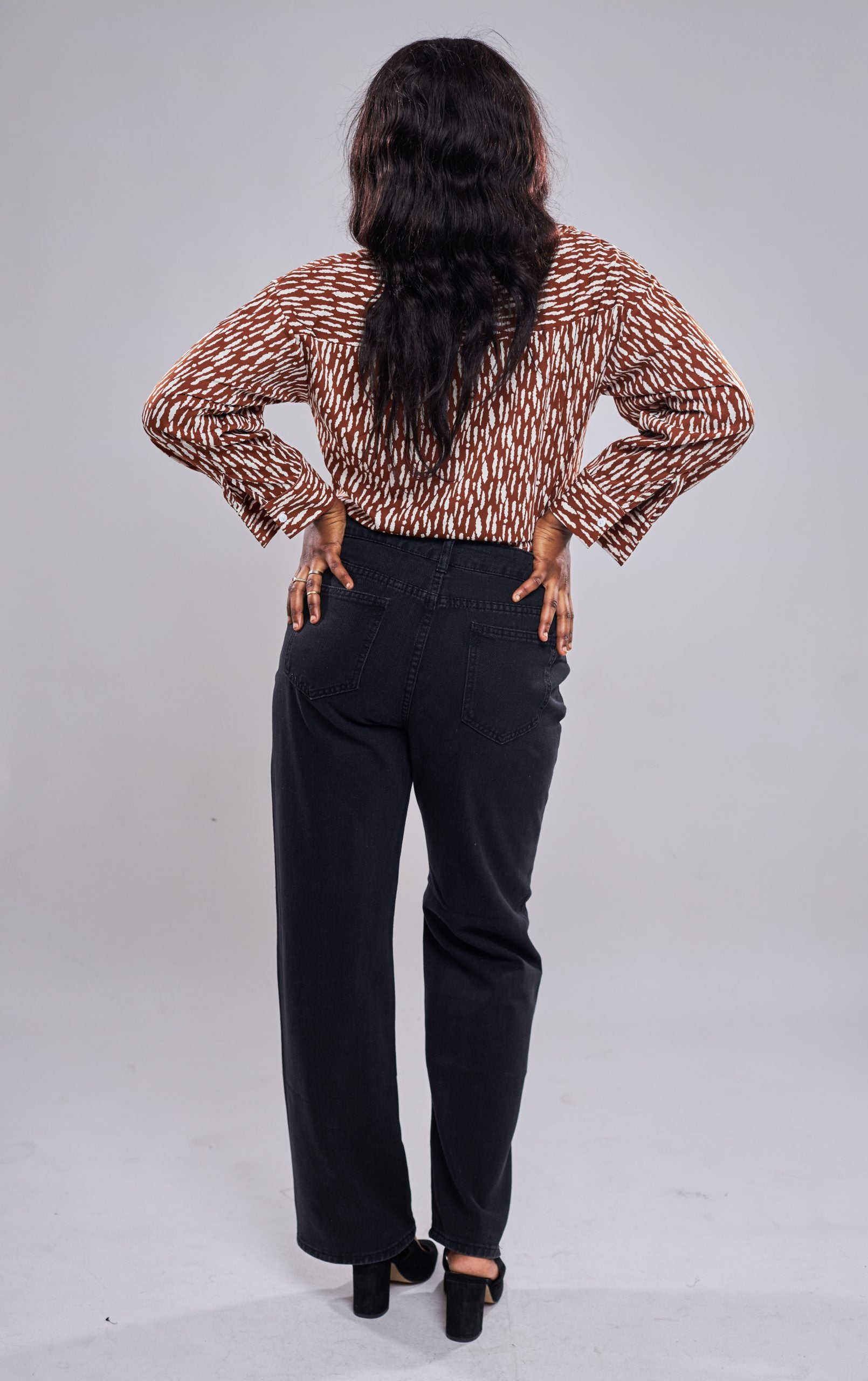 SHEIN - Chemise Imprimé À Bouton back view