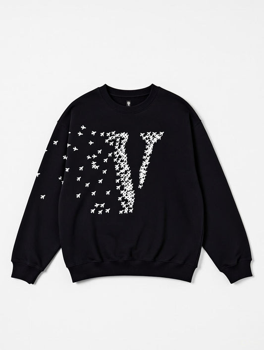 Hoodie "V" avion blanc