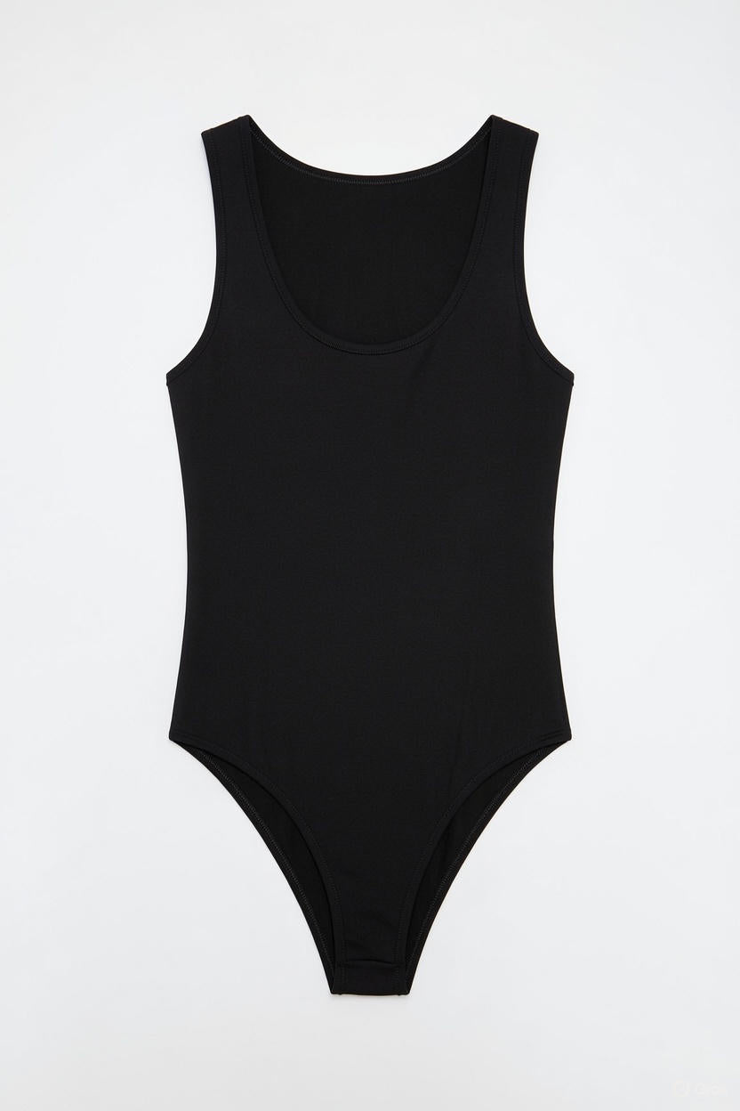 BooHoo - Body à décolleté rond - Noir