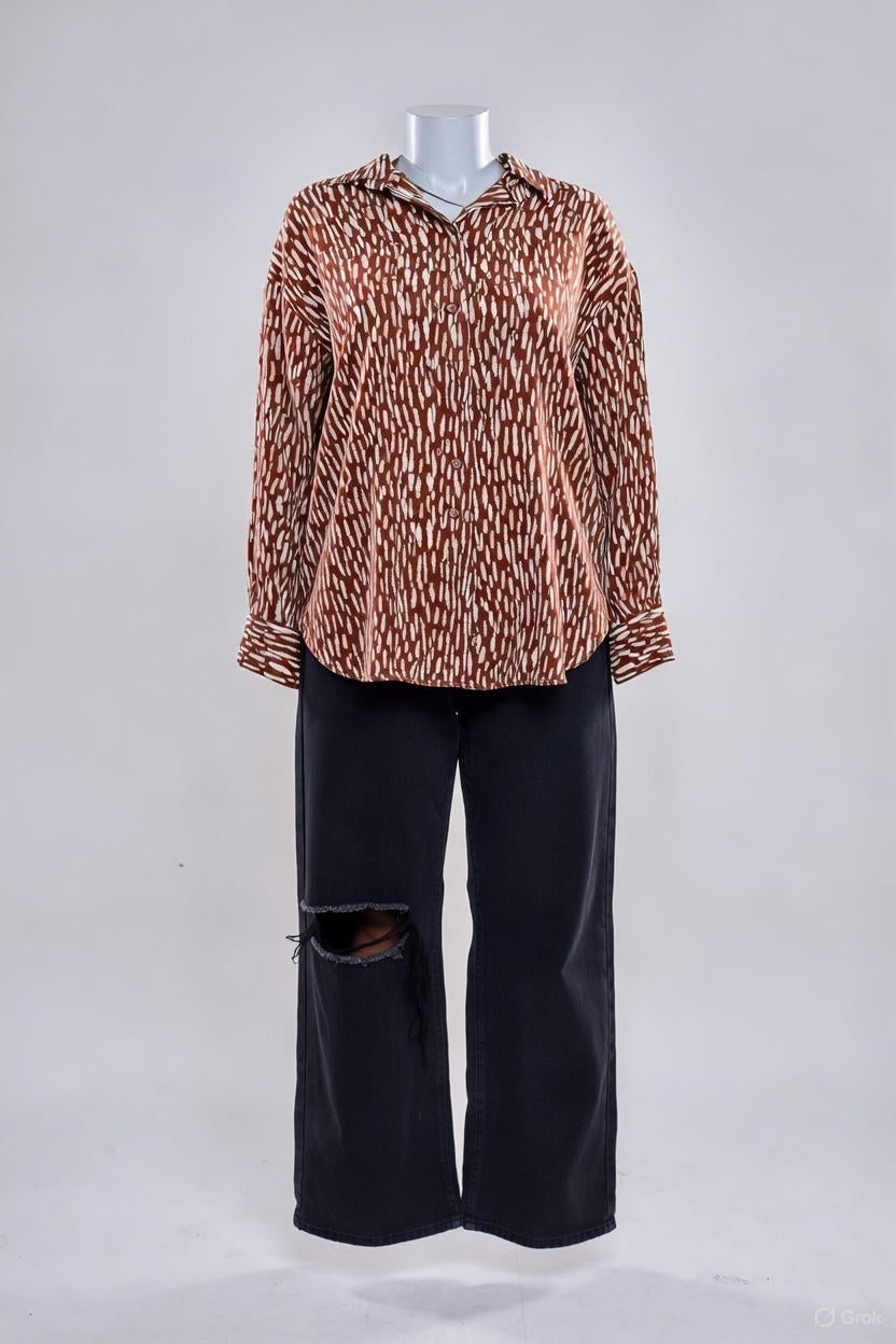 SHEIN - Chemise Imprimé À Bouton