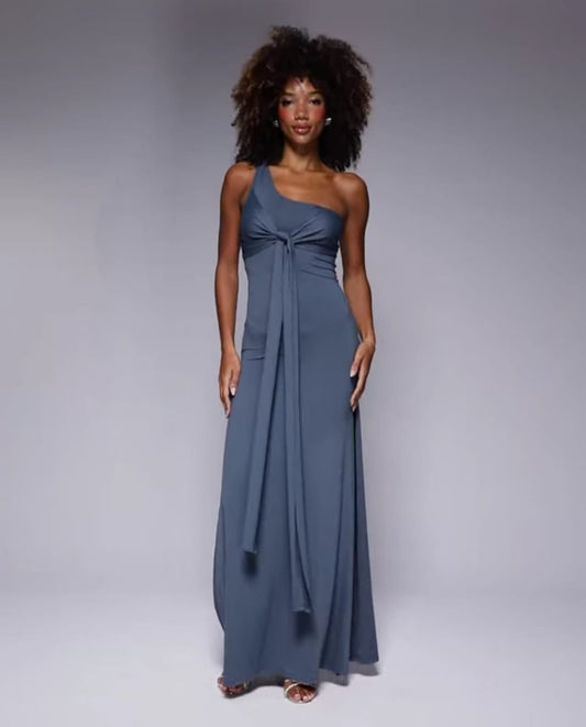 Robe longue bleue